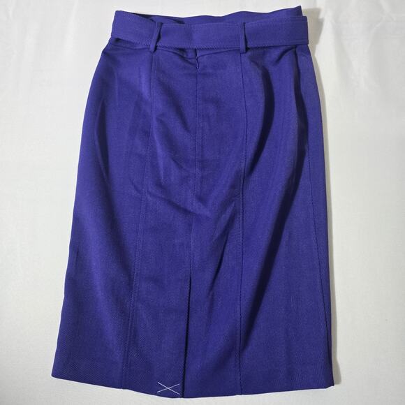 Ann Taylor Belted Pencil Skirt Purple Womens Size 8 - Picture 6 of 8